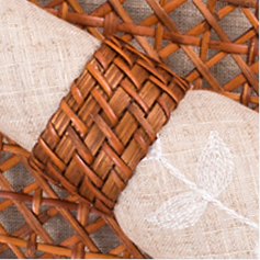 Argola de Guardanapo - Rattan Bege