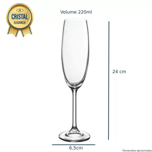 Taça de Champagne Cristal Gastro 220ML - Image 3