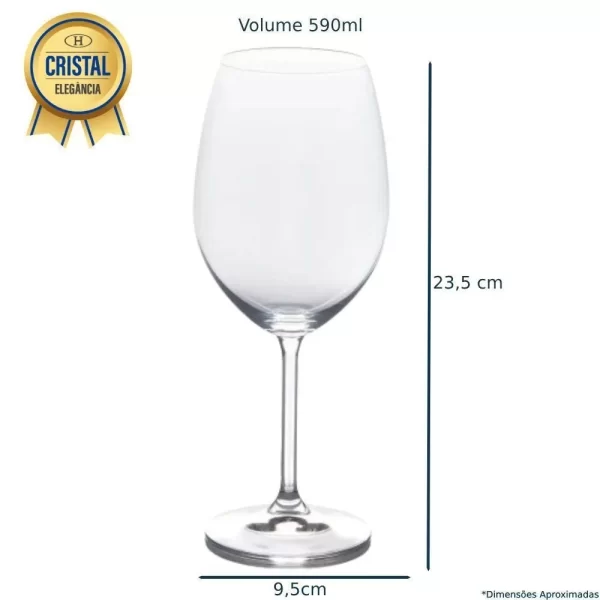 Taça De Vinho Cristal Requinte 590Ml - Image 4