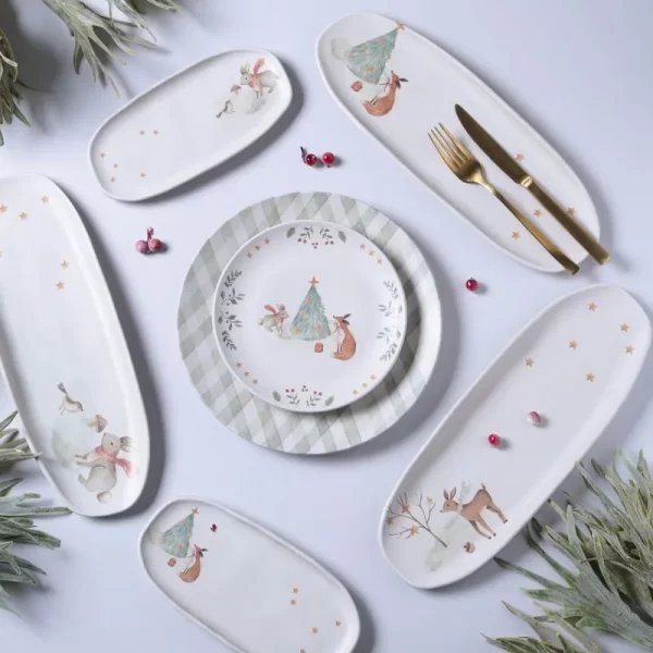 Prato de Sobremesa Coup Stoneware Christmas Card - Image 2