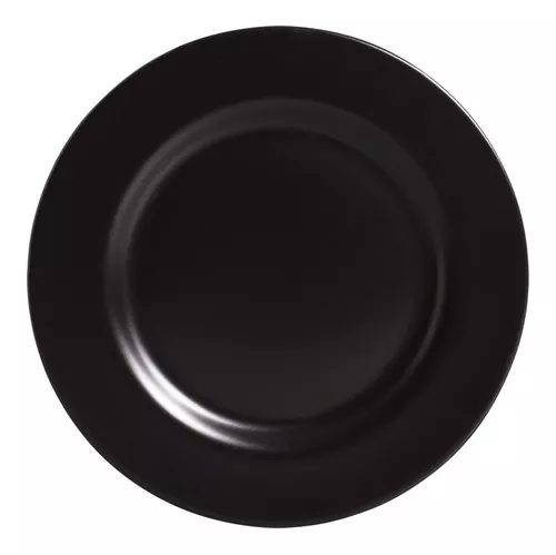 Prato Sobremesa Preto Acetinado