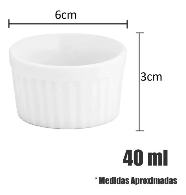 Ramekin Porcelana Branca 40ml - Image 2