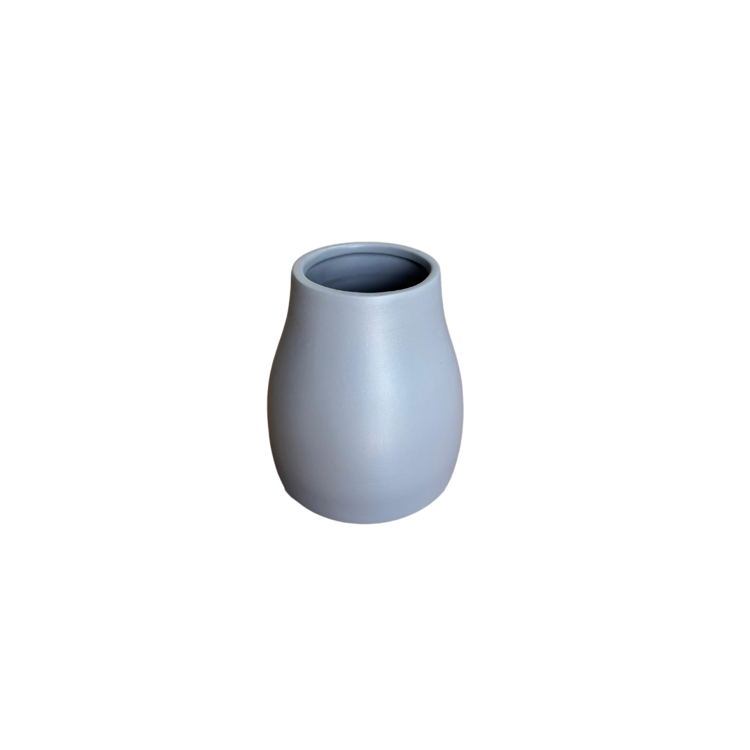 Vaso Cogumelo P - Cinza Fosco