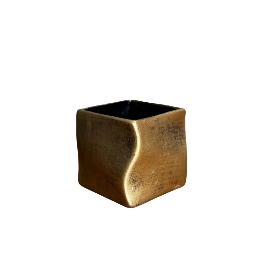 Cachepot Onda Dourado