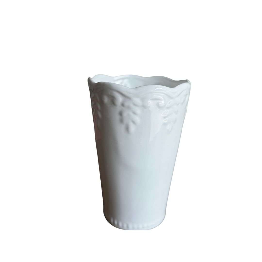 Vaso Copo Relevado Branco