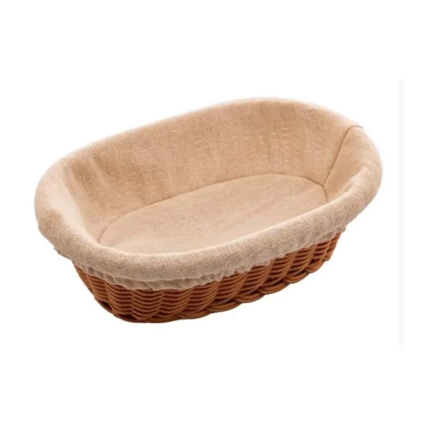 Cesta De Pão Oval Lyor 24Cm - Tecido Natural