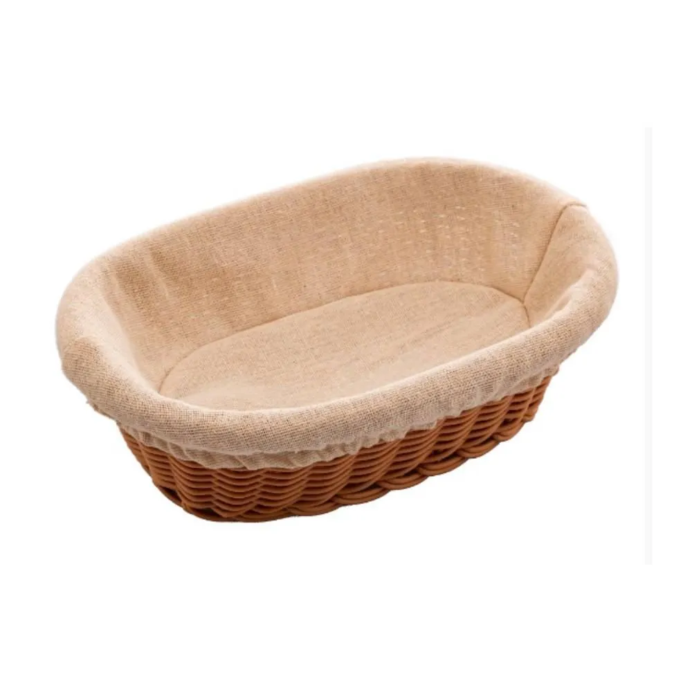 Cesta De Pão Oval Lyor 24Cm - Tecido Natural
