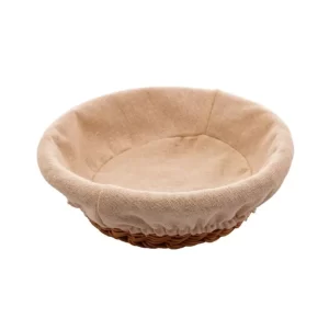 Cesta De Pão Redonda Lyor 21Cm - Tecido Natural