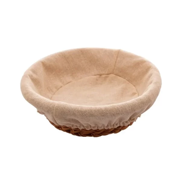 Cesta De Pão Redonda Lyor 21Cm - Tecido Natural