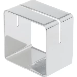 Anel de Guardanapo Cubo - Prata